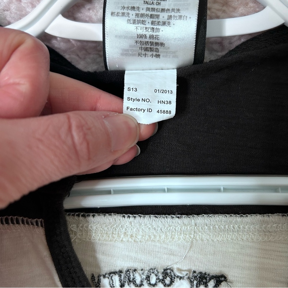 2013 Harley Davidson Black Cream Embroidered Logo Graphic Long Sleeve Tee Small - Picture 5 of 13